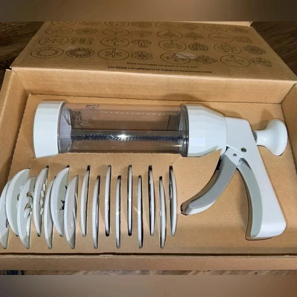 IOB The Pampered Chef PC Cookie Press 1525 17 Piece Set ~ Kitchen Tools - Picture 2 of 8